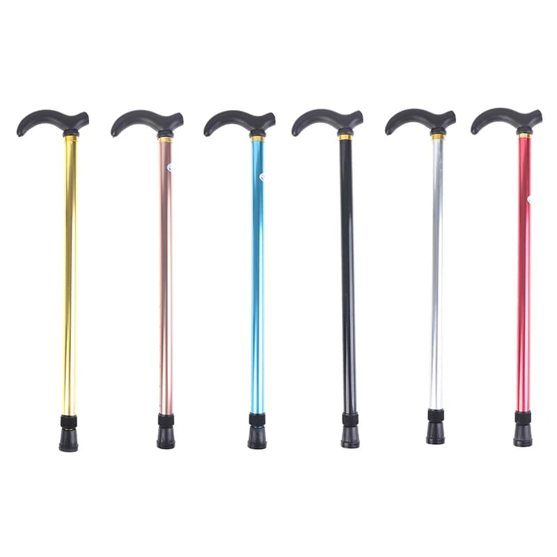 Adjustable Walking Stick in Aluminium Alloy, Height 75-90cm, 2 Sections, Stable and Anti-slip, for Seniors and Hiking