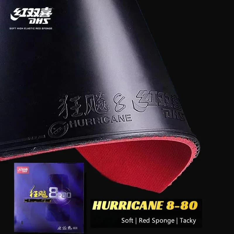 Originale DHS Hurricane8-80 Hurricane 8-80 Pips-In H8-80 Ping Pong Gomma Ping Pong Tenis De Mesa Hurricane-8-80