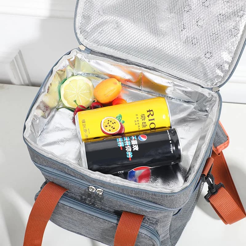 Borsa da picnic portatile a tracolla all'ingrosso - Borsa Bento Box per pranzo con isolamento termico a doppio strato