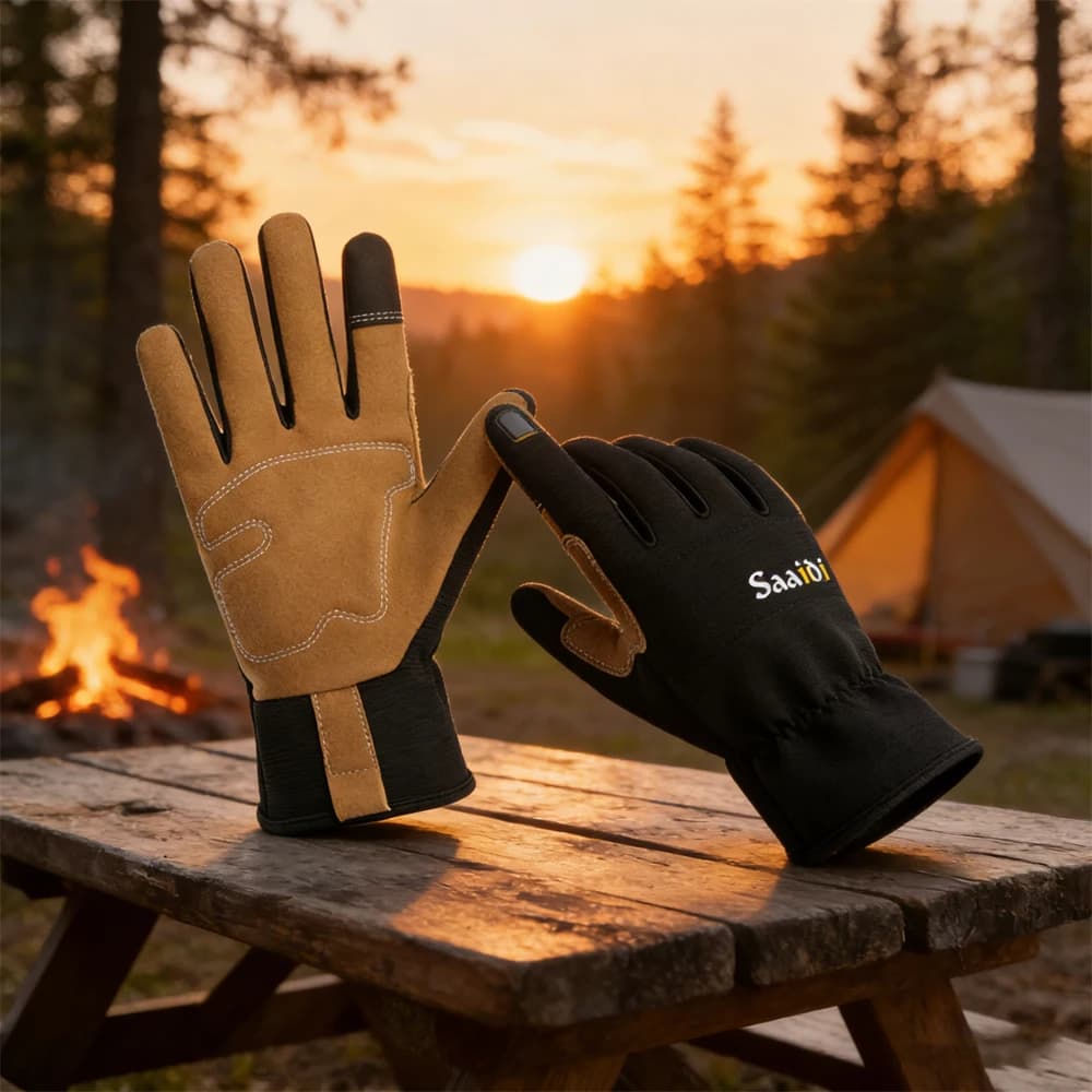 Guanti da giardinaggio unisex, antiscivolo, durevoli, protettivi per touchscreen, per uomini e donne, escursionismo, ciclismo, campeggio, sport all'aria aperta