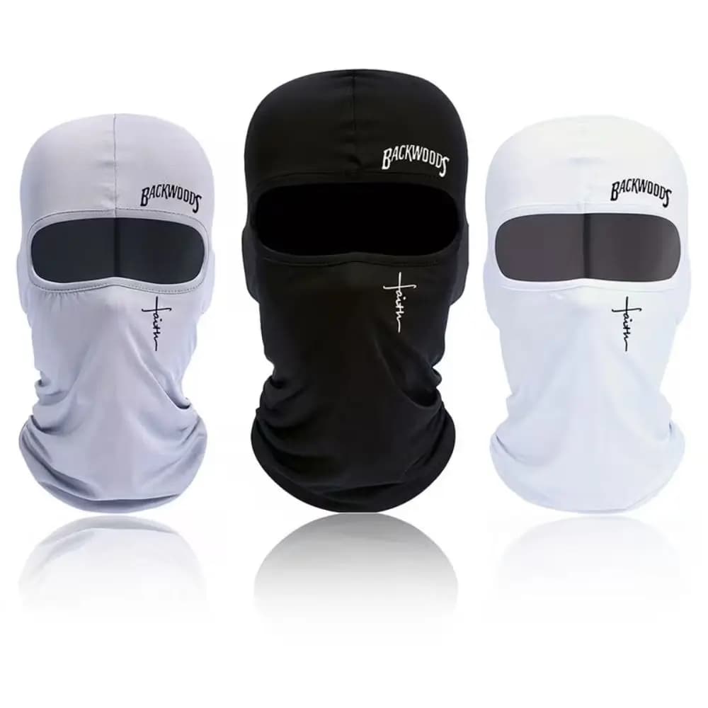Printed Design Balaclava Hat Red Heart Pattern Letter Print Full Face Mask Windproof Material Breathable Fabric
