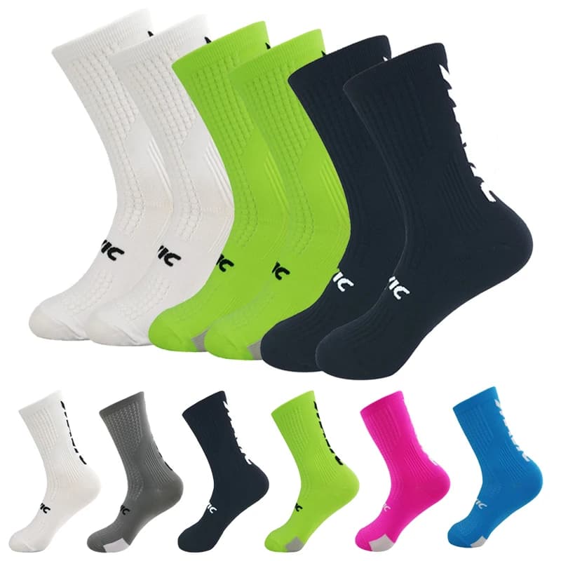 3 pairs of winter cycling socks for men sport socks breathable racing for outdoor letter football MTB cycling road bike socks