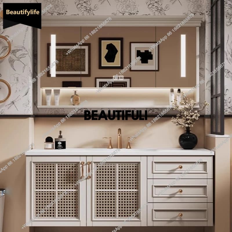 B567 Cassetti galleggianti di lusso Armadietto da bagno Lavandino Specchio Orgnizer Vanity Mobile da bagno Armadietto da toilette Mobile Da Bagno Furnit