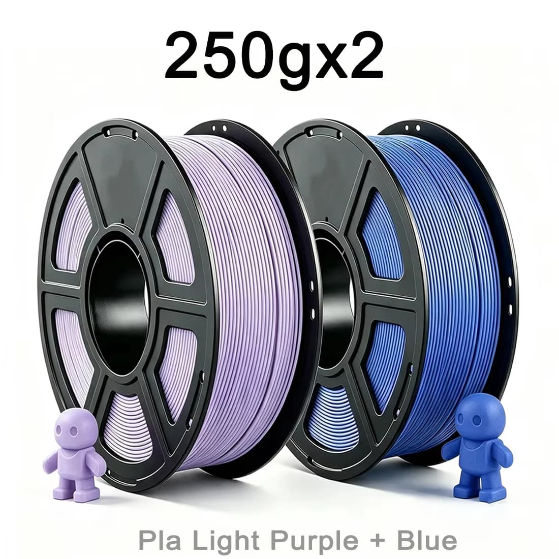 250gx2 3D Printer Filament PLA Deep Blue and light purple 3D Printing Materials pla 1.75mm Vacuum Packaging