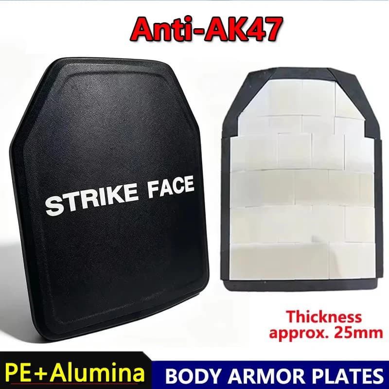 10X12IN Protective board Alumina ceramic and PE composite for tactical equipment IVL protective plug-in vest defense shield