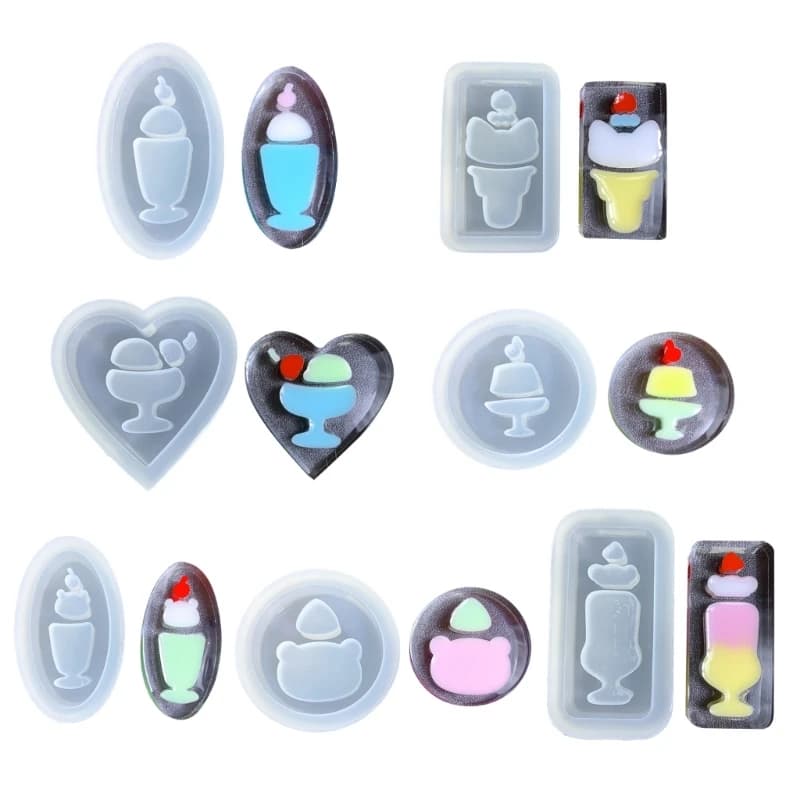 Stampo in Silicone morbido gelato sabbie mobili stampo resina arte mestiere fai da te ciondolo fatto a mano Charms forniture per la creazione di gioielli