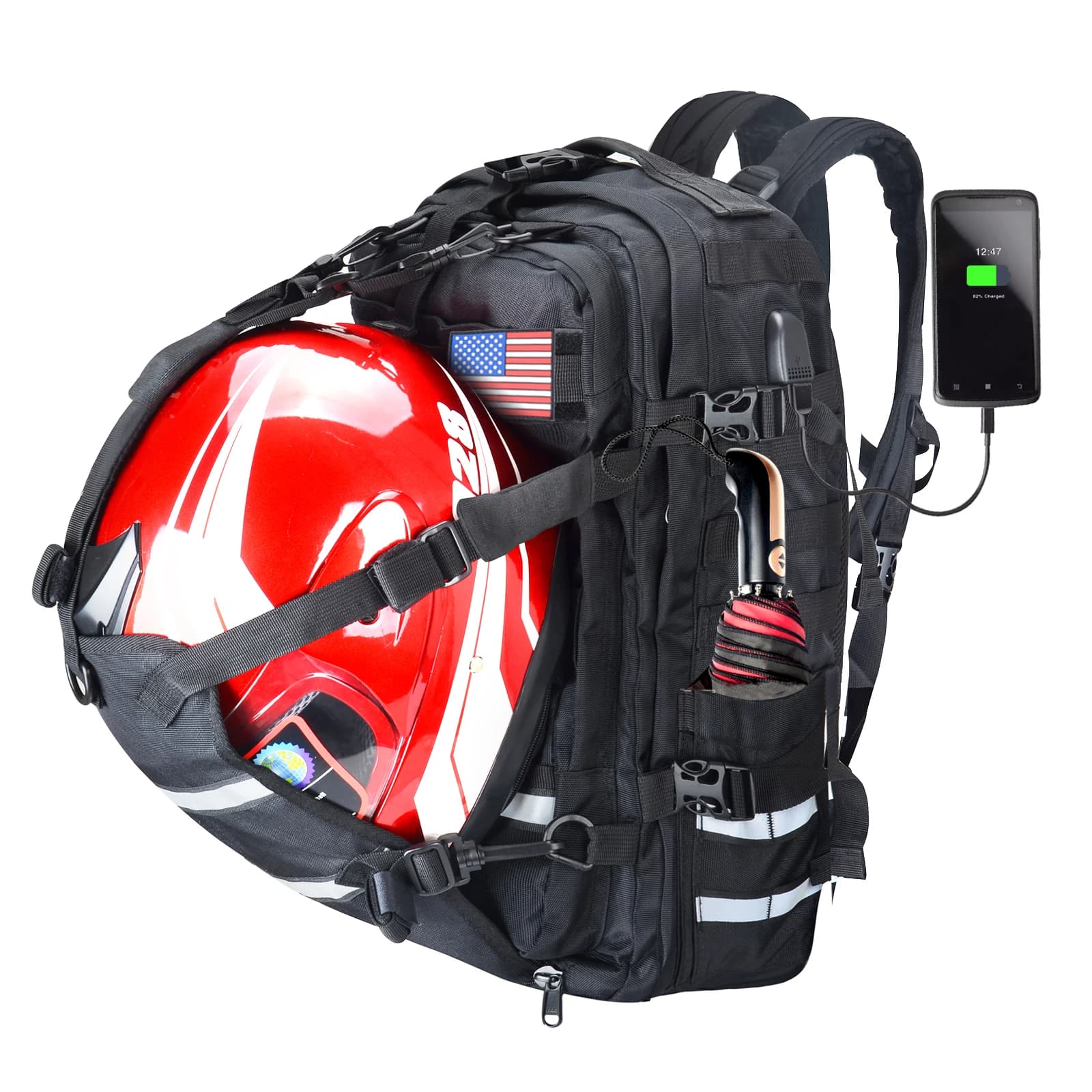 Bike helmet backpack Large capacity raincoat for cyclists Military system Spring riding Hiking camping Cycling accessories