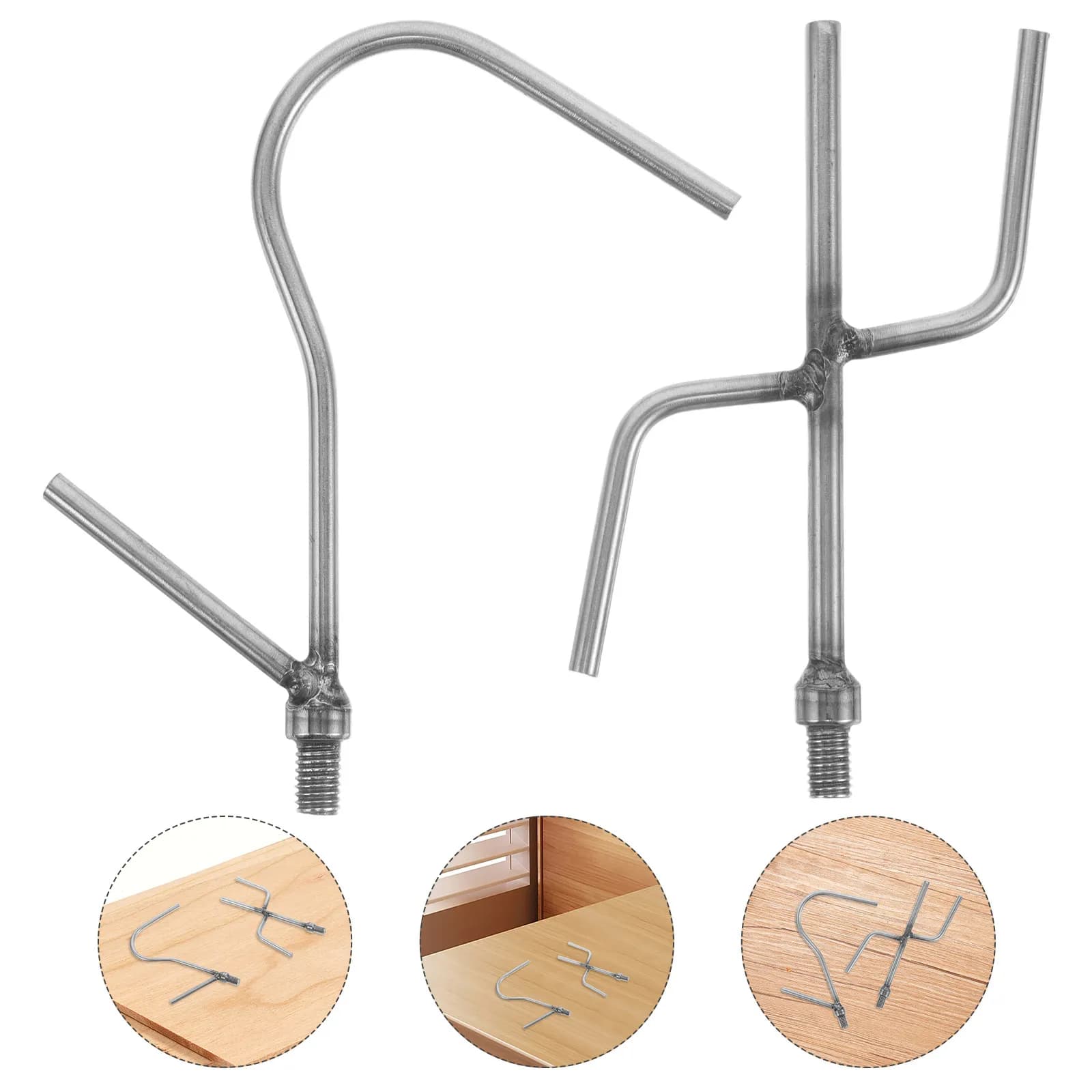 2Pcs Closet Hook Replacement Accessories Extender Hanging Rod Quick Install for Home Office Store Clothes Rod Hanger Hooks