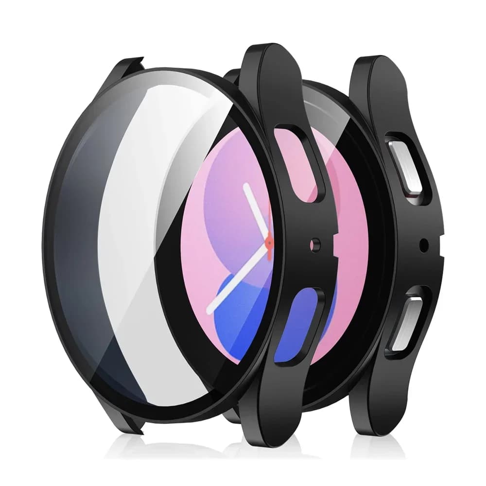 Custodia per Samsung Galaxy Watch 5 44mm 40mm accessori PC Paraurti Protezione schermo in vetro All-Around Galaxy watch 5 pro 45mm Cover