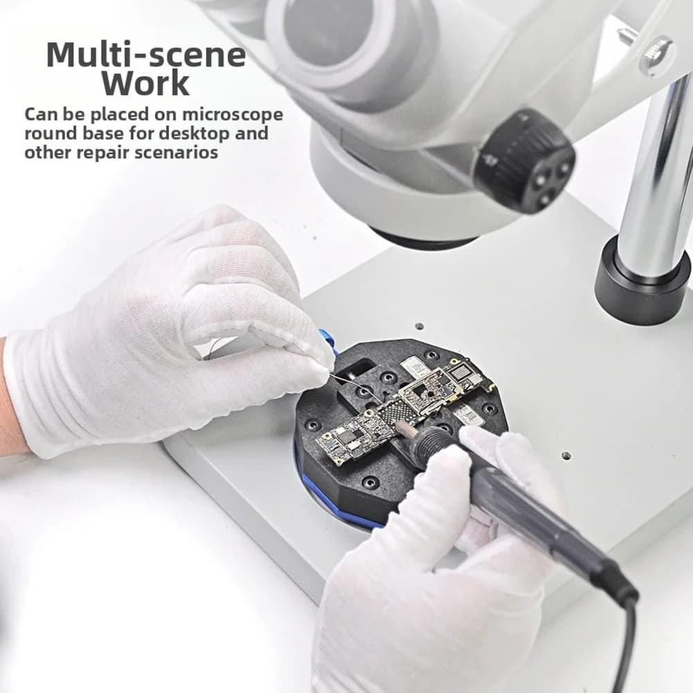 Rotary Fixture For Microscope Chip Repair Featuring High Temperature Resistance And Stable 360 Degree Rotation Base