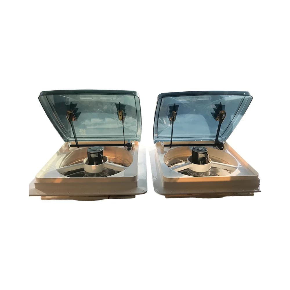 Portello manuale per tetto camper a 10 livelli con luce LED 360x360mm Ventilatore da tetto per camper Finestra elettrica per camper