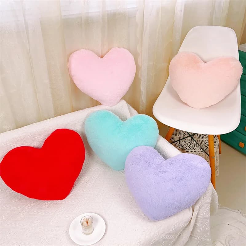 Heart Shape Cushion for Adults, Romantic Home Decoration, Living Room and Bedroom, Soft and Comfortable