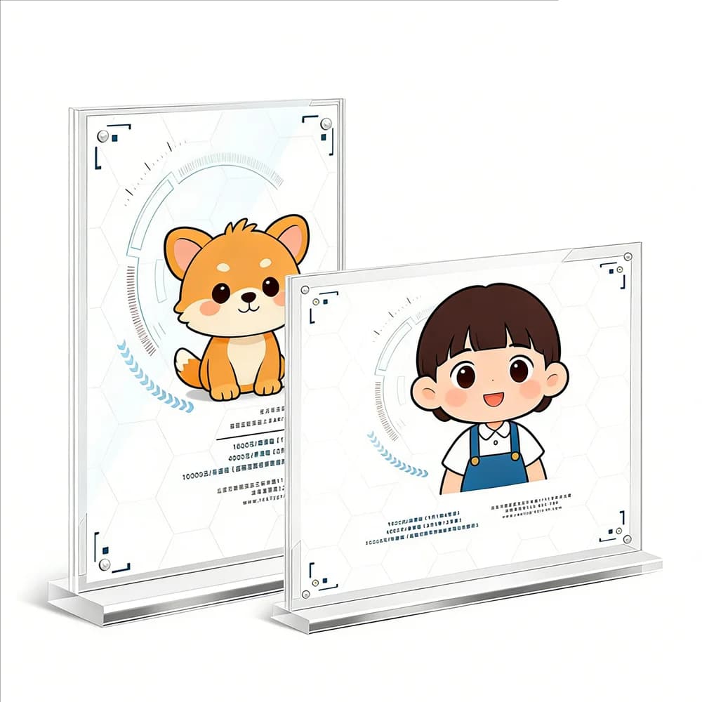 Acrylic menu poster holder POP Rack table advertising card Poster Card Card Holder for price tag