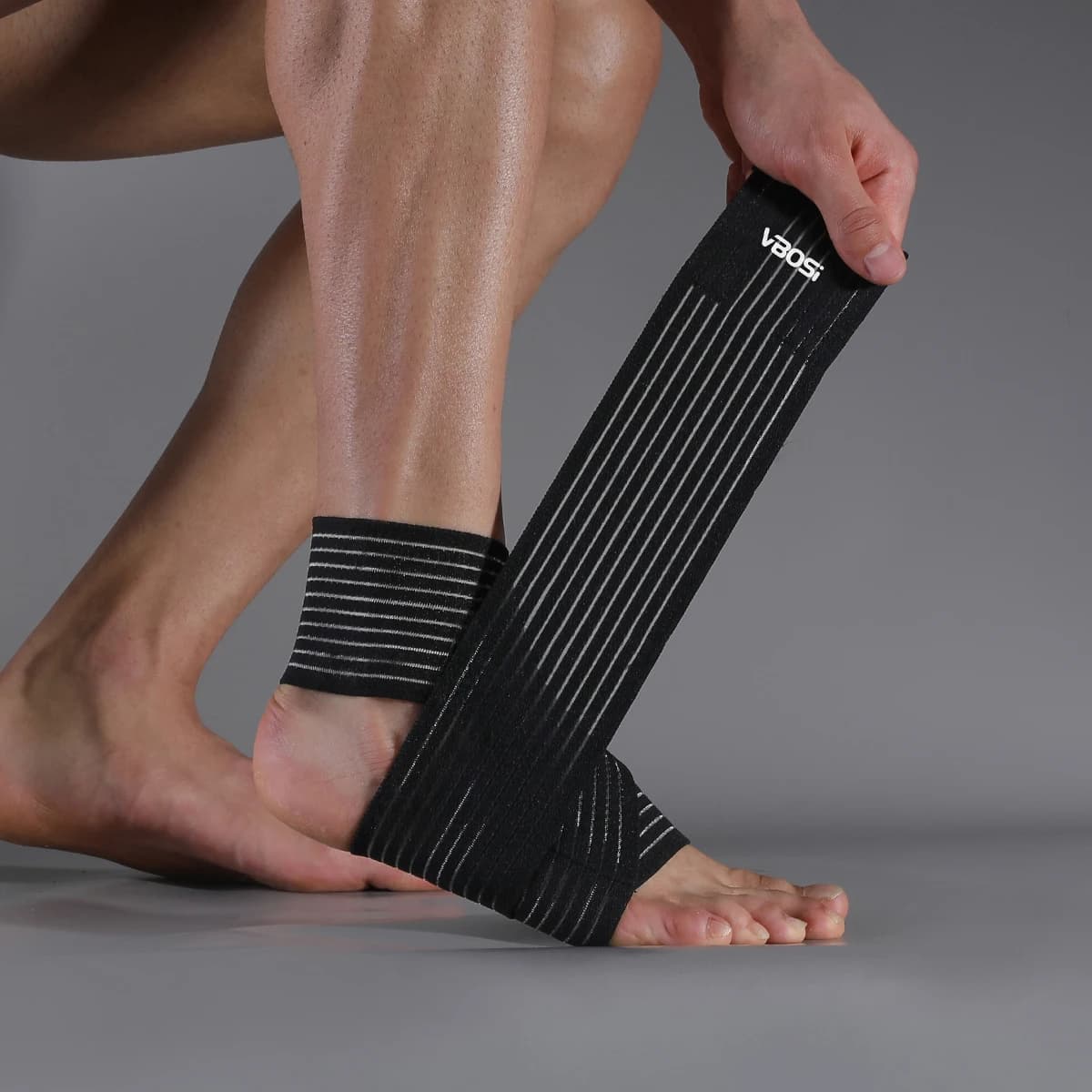 VBOSI Fascia per caviglia regolabile traspirante unisex da 1 pezzo – Fascia di supporto leggera per lo sport, l'allenamento per donne e uomini