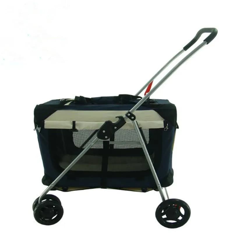 oldable Pet Stroller for Medium Dogs 4-Wheel Travel Carrier Bag 15kg Outdoor Puppy Cat Cart