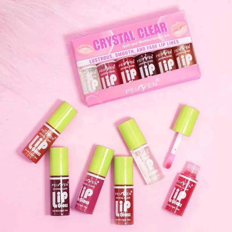 6PCS Lucidalabbra idratante Olio per labbra trasparente Smalto per labbra idratante Lip Plumper Idratante Make Up Rossetto liquido Labbra Cosmetici