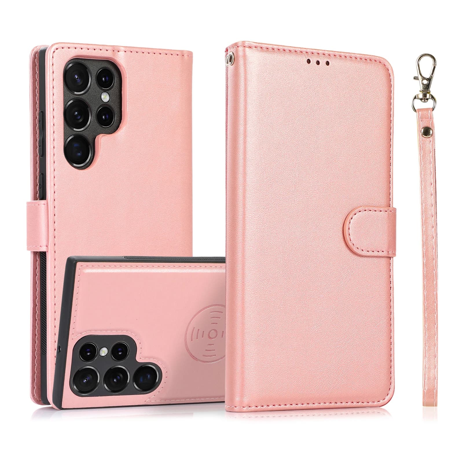 Magnetic case with 2 in 1 removable leather wallet slot for Samsung Galaxy S25 Ultra S25FE S23 S24 A16 A52 A15 A55 Cover