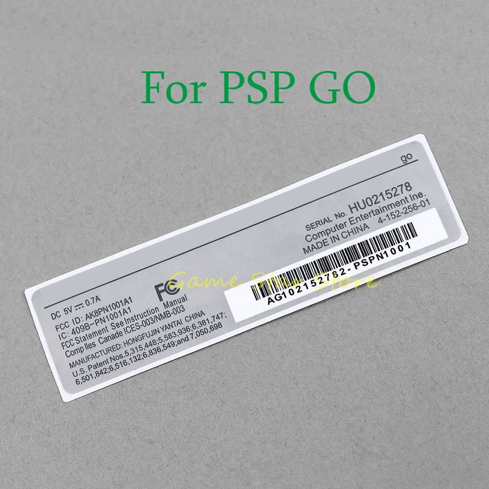 Etichetta adesiva per cover posteriore da 500 pezzi per console di gioco PSP GO