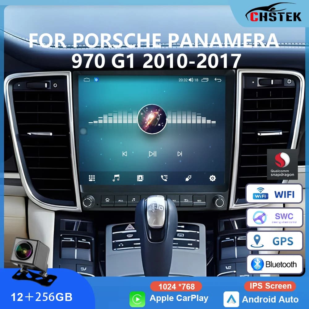 CHSTEK Android 13 Head Unit for Porsche Panamera 970 2010 2011 2012 2013 2014 2015-2017 Wireless CarPlay GPS Navigation 4G WiFi