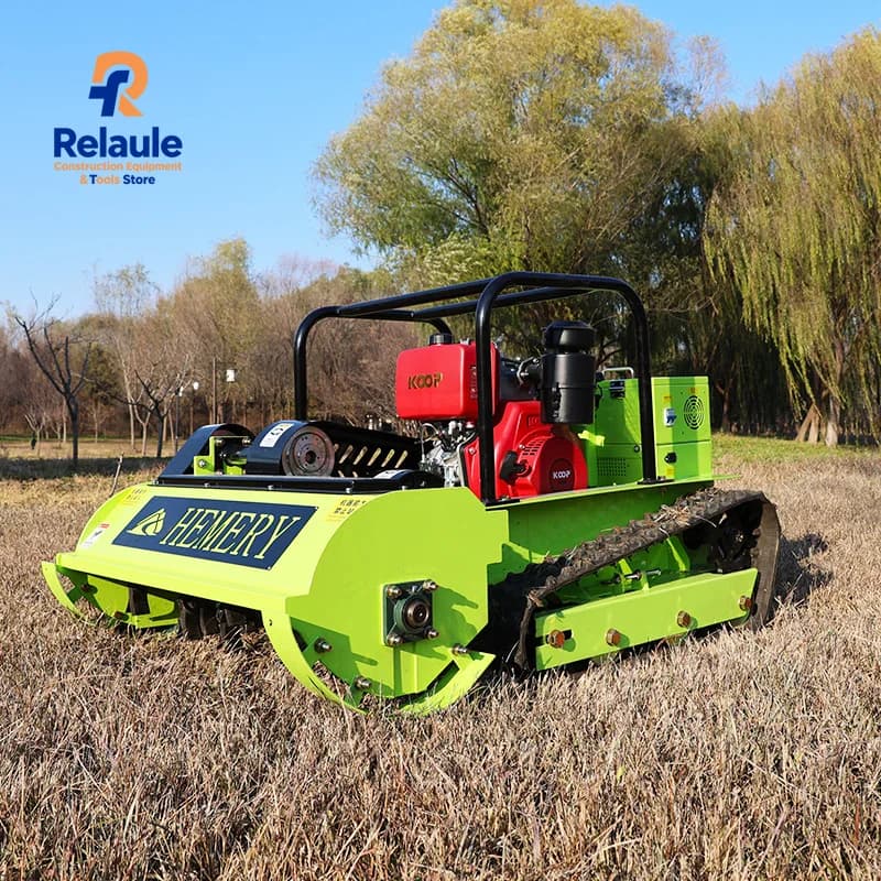 Nuove Macchine Agricole Cinesi: Trinciaerba Telecomandata con Motore per Taglio Erba, Altezza di Taglio Regolabile