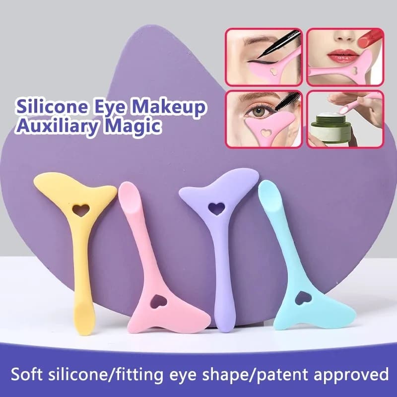 1/2/3/4Pcs Silicone Eyeliner Stencil Eyeshadow Templates Makeup Tools For Eye Makeup Cat Eye Line Guide Cosmetic Tool For Women