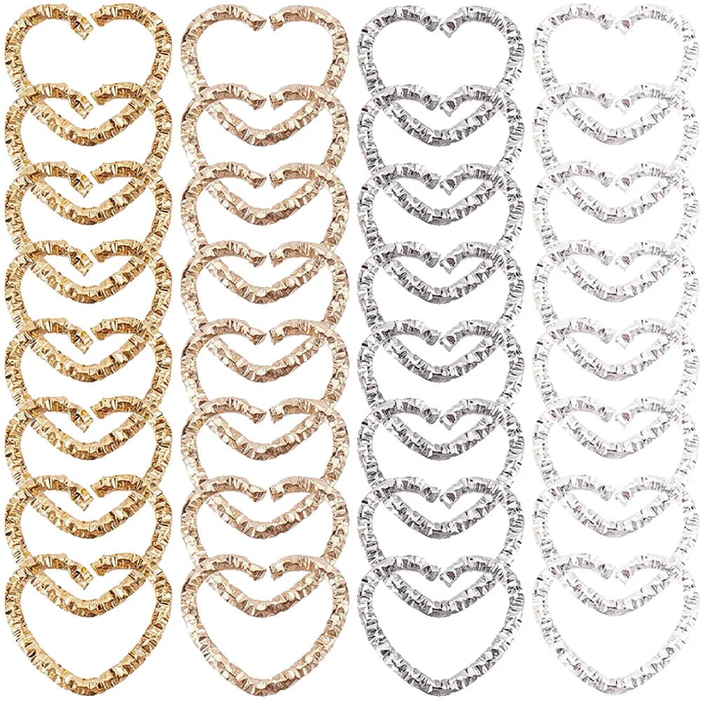 320 Pezzi di Anelli di Collegamento a Cuore per Creazione Gioielli Fai da Te, Forniture Artigianali per Collane, Bracciali, Orecchini, Portachiavi, Cavigliere, Accessori per Cellulari