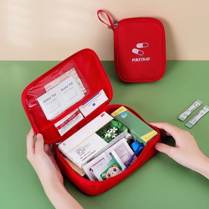 Kit di Pronto Soccorso Portatile, Borsa per Medicinali, Organizzatore Compatto per Emergenze, Sacchetto di Sopravvivenza per Casa, Viaggi, Campeggio all'Aperto