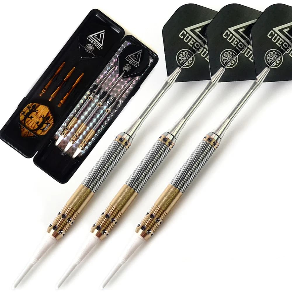 CUESOUL Set di freccette elettroniche con punta morbida in ottone da 3 pezzi da 18 g