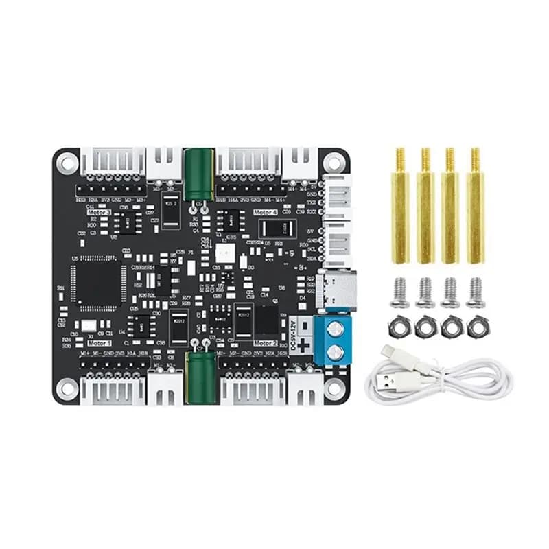 T23C Encoder Motor Driver Board Kit Four-Channel AT8236 Controller Board Module Forstm32, Raspberry Pi, Jetson Controllers