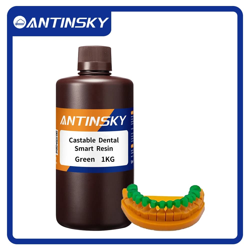 Antinsky Castable Dental Smart Resina 1 kg di eccellente precisione per HeyGears/SprintRay/Phrozen DLA SLA LCD Stampante 3D Resina dentale