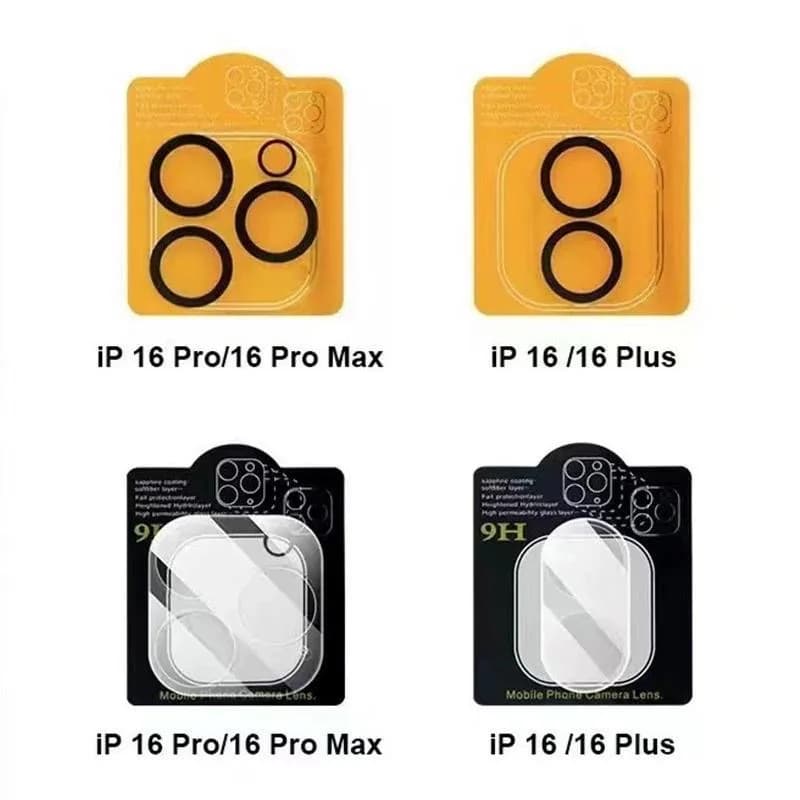 Obiettivo della fotocamera Protezione in metallo in vetro per IPhone 16 15 14 Pro Max 13Mini Copriobiettivo posteriore per IPhone 16Plus Custodie protettive a copertura totale
