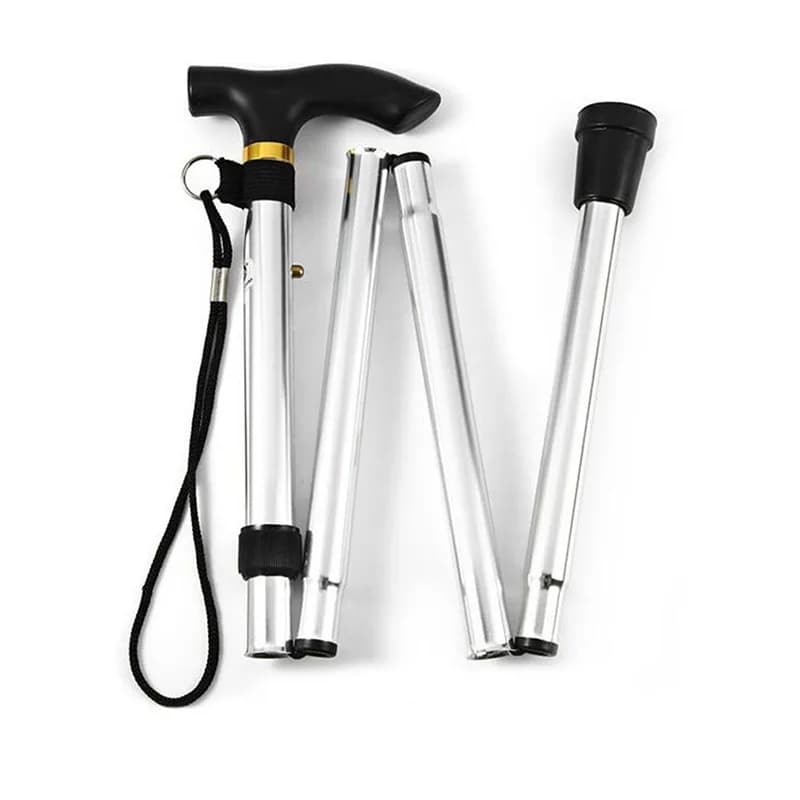 Escursionismo Campeggio Bastoncini da alpinismo Bastone da passeggio Bastone telescopico Bastoncini da trekking Bastone pieghevole Stampelle Palo unisex
