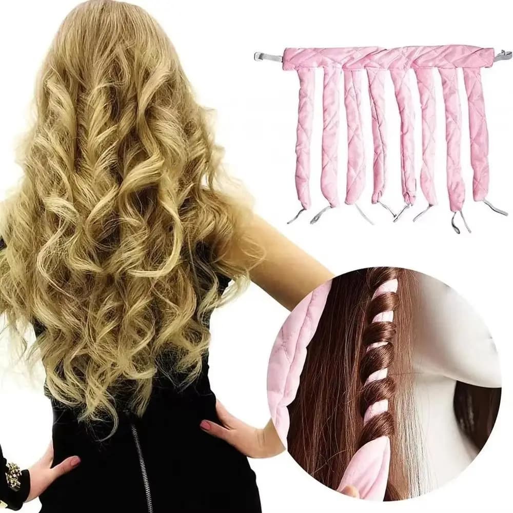 New lazy hair curler without heat sticks for curling octopus DIY soft wave curls silk ribbon tools for styling lazy hair