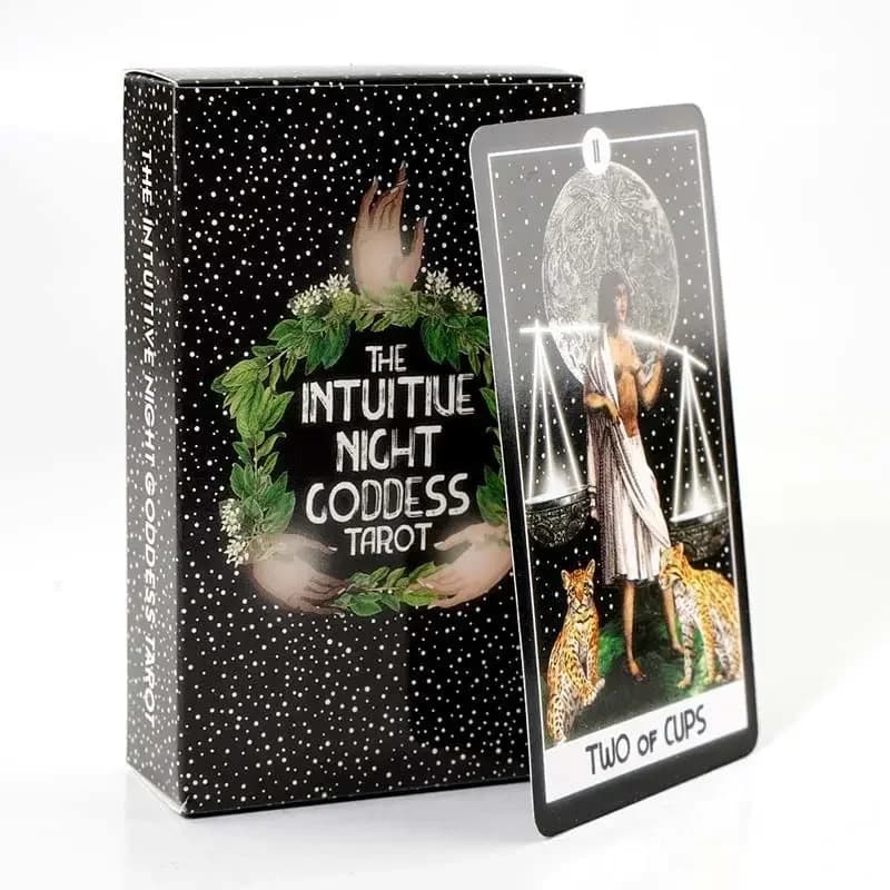 The Intuitive Night Goddess Tarot Cards Un mazzo da 78 Oracle English Visions Divination Edition Borad Giocando a giochi Gioco da tavolo