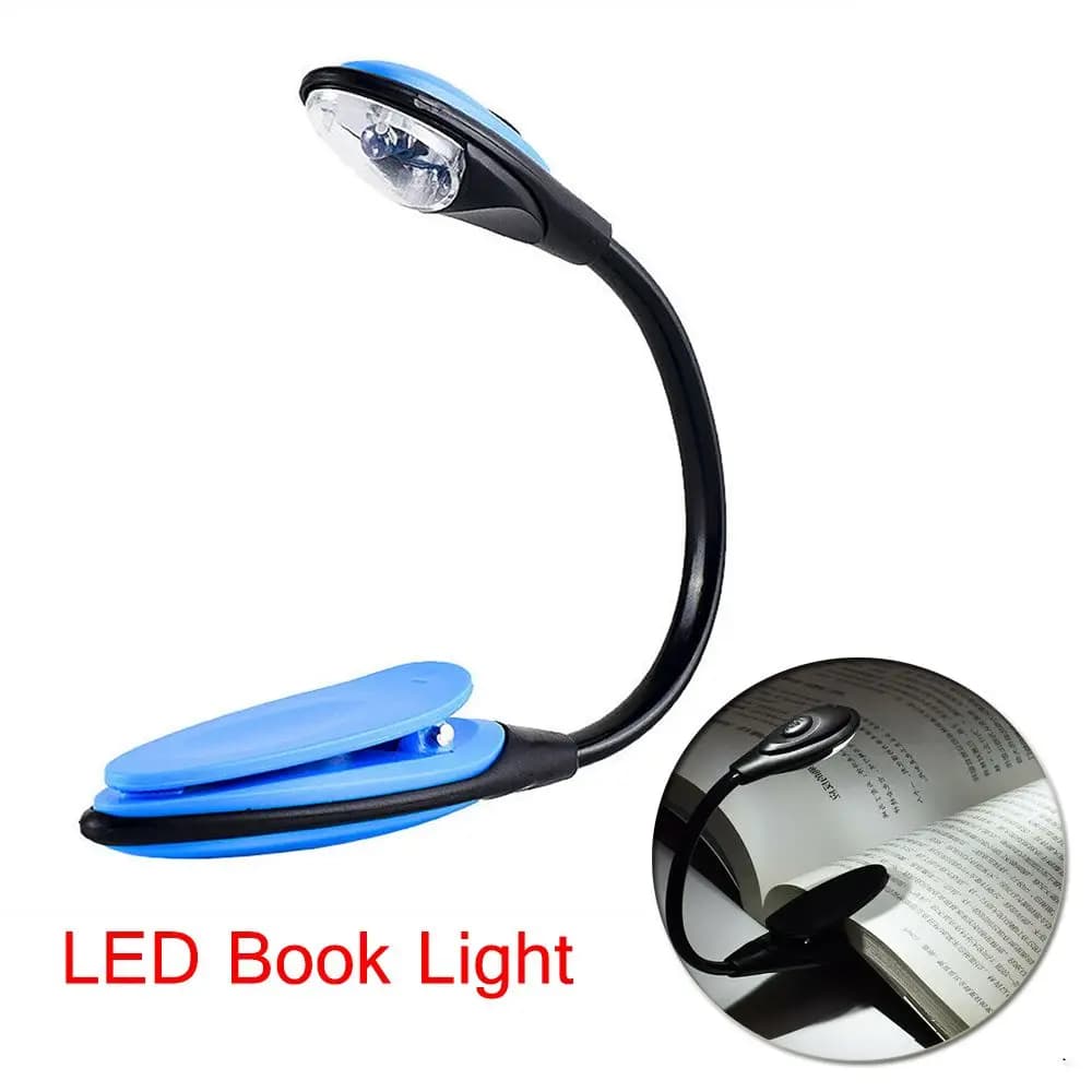 Luce da viaggio - Lampada da lettura a LED con clip sulla lampada da scrivania portatile flessibile notturna