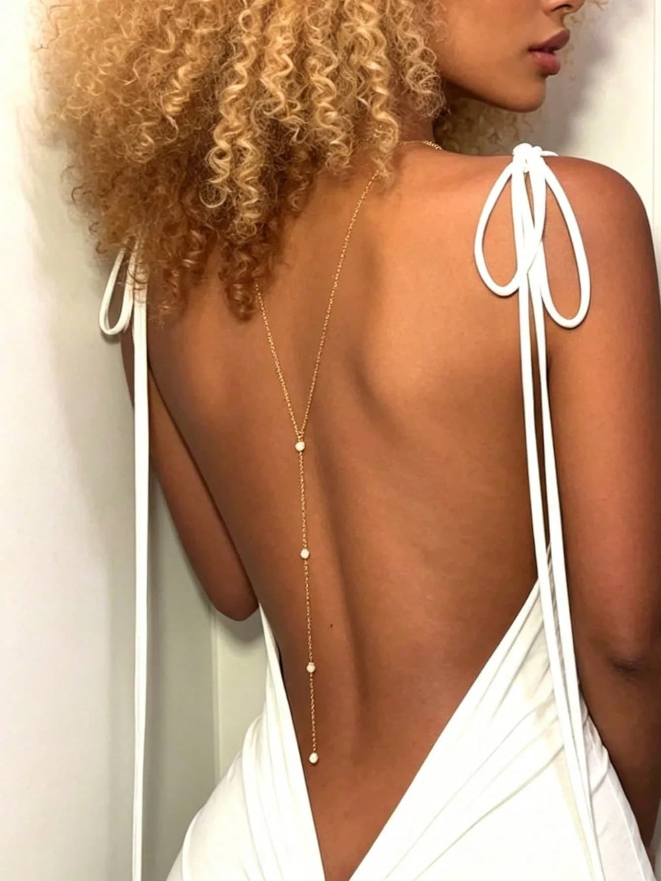 1Pcs New Style Fashion Women Chains Unique Design Sexy Back Necklace Bikini Chains Jewelry Banquet Evening Dress Jewelry Gift