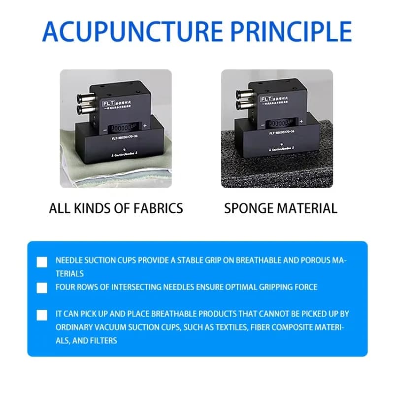 Pneumatic Suction Cup Manipulator, Hook Gripper Claw, Breathable Non-woven Felt, Grabbing, Handling, Punch