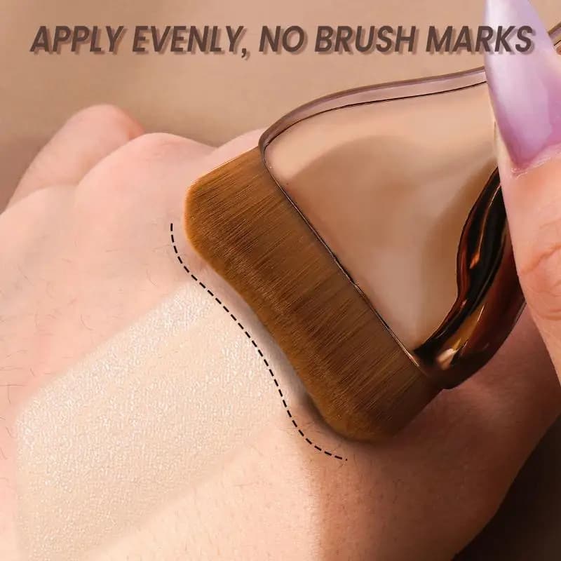Pennelli per trucco a forma di lingua per il contorno abbronzante fondotinta liquido crema fard setole morbide strumento di trucco multiuso per il giorno
