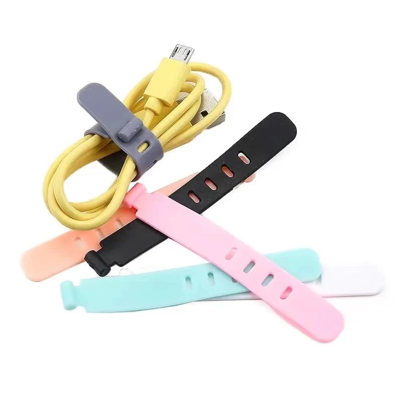 Cable Organizer Ties Clip Charger Cord Management Silicone Wire Manager Mouse Earphone Holder Data Line Winder Straps