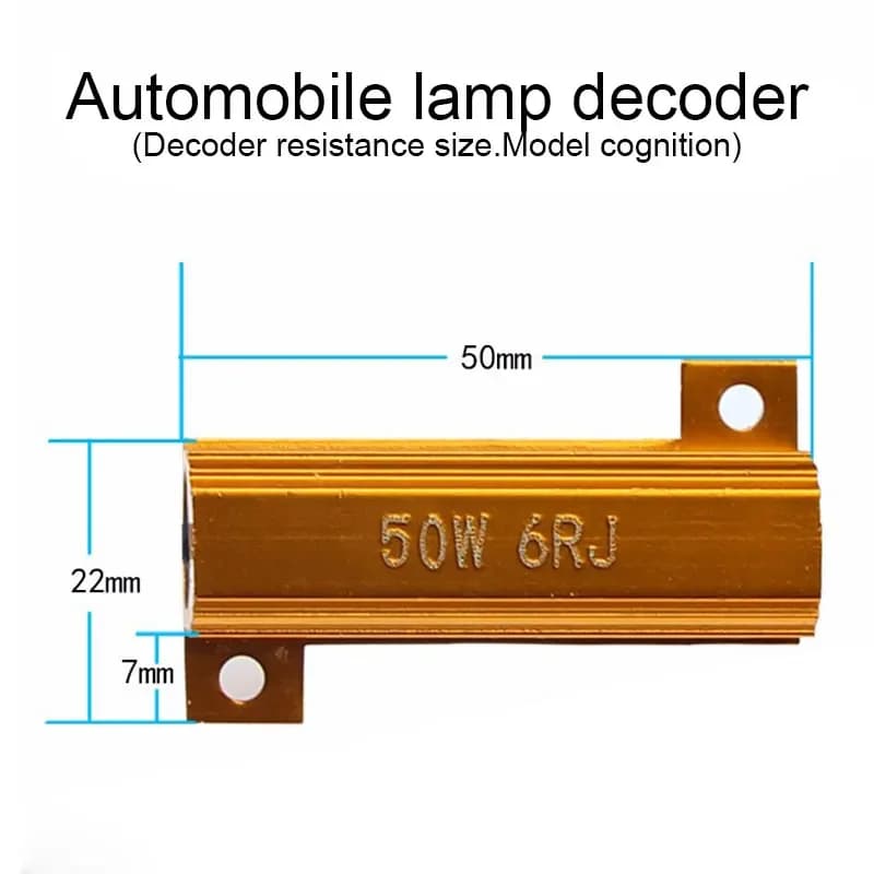 2PCS H4 HB2 H7 9005 HB3 9006 HB4 50W Resistenza di Carico Canceller LED Decoder Canbus Cablaggio Canceller Decoder Luce H11 H8 H9