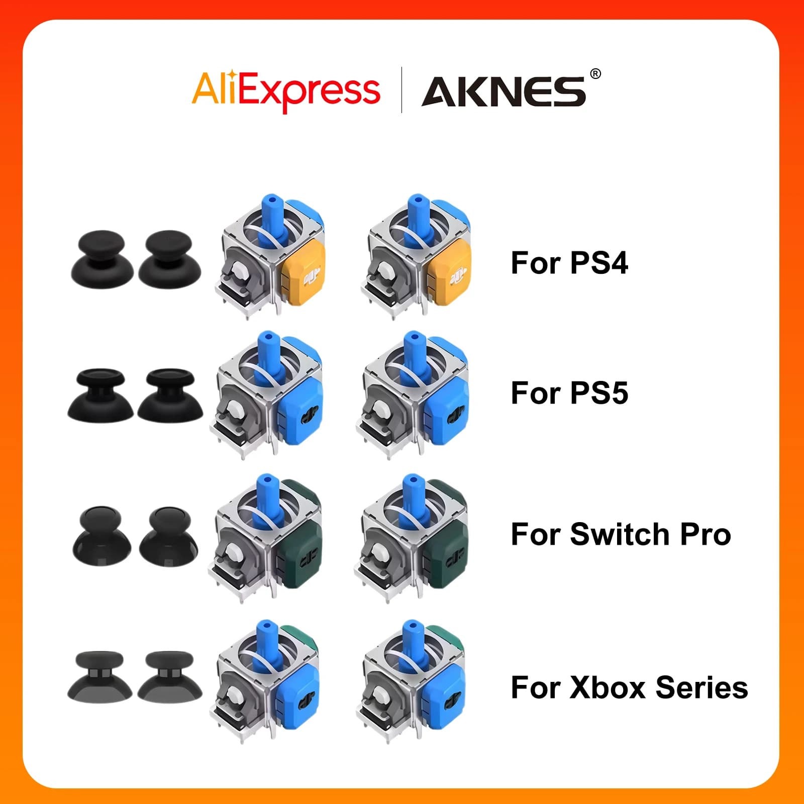 AKENS HALLPI TMR Joystick elettromagnetico per Switch Pro PS4 PS5 Accessori di ricambio per controller serie Xbox