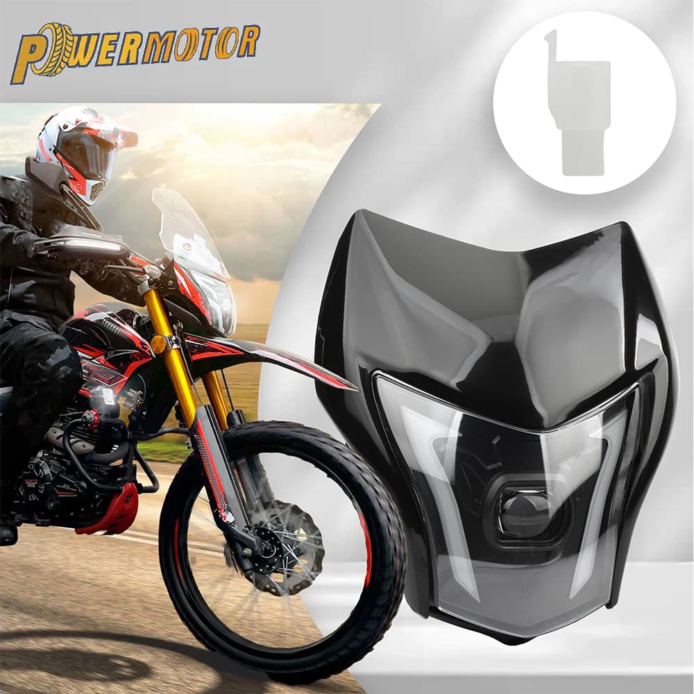 Moto HA CONDOTTO il Faro Piastra Carena Enduro Per Vento CROSSMAX 250 PRO Motocross Faro Modificato Off-Road Accessori
