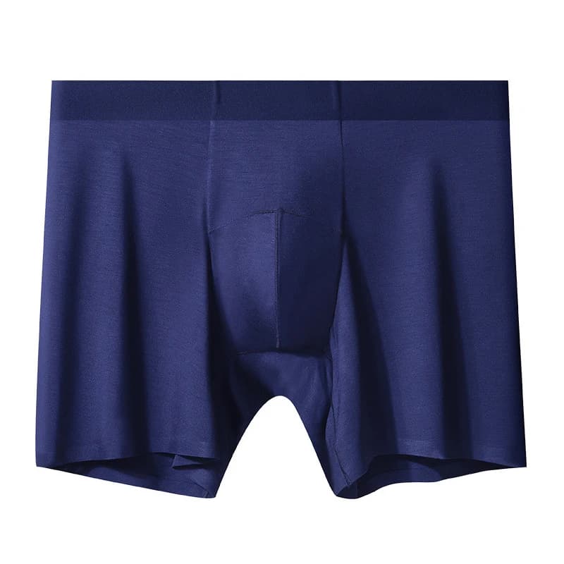 Pantaloncini boxer a gamba lunga da uomo di grandi dimensioni Intimo modale traspirante senza cuciture Sport Allunga mutande Mutandine sexy con custodia rigonfia a U