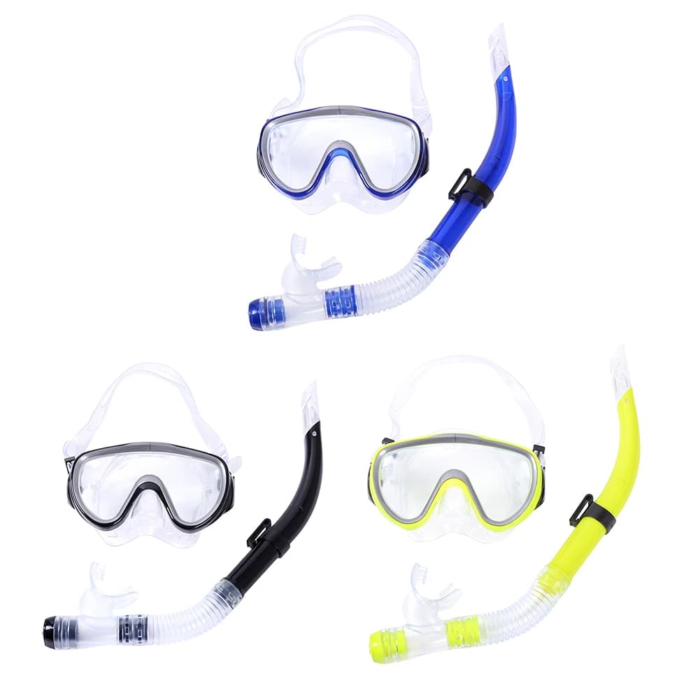 Set Maschera e Boccaglio da Immersione Regolabile, Maschera Subacquea Antiappannamento Senza Perdite per Immersioni Subacquee