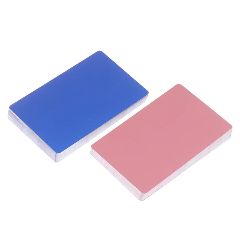 50Pcs Laser Engraving Blanks Aluminum Sheet Laser Engraving Business Card Multipurpose DIY Gift Cards