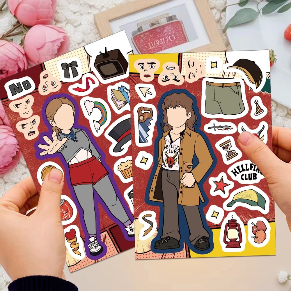 8PCS Cartoon New Movies Strang Stickers Cartoon Waterproof Graffiti Vinyl Decals Laptop sticker