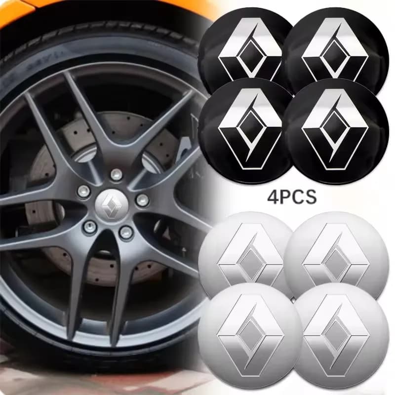 4 Pieces 56mm Car Cover Renault Clio Sandero Captur Megane R5 4 E-tech Scenic Austral Rafale Symbioz