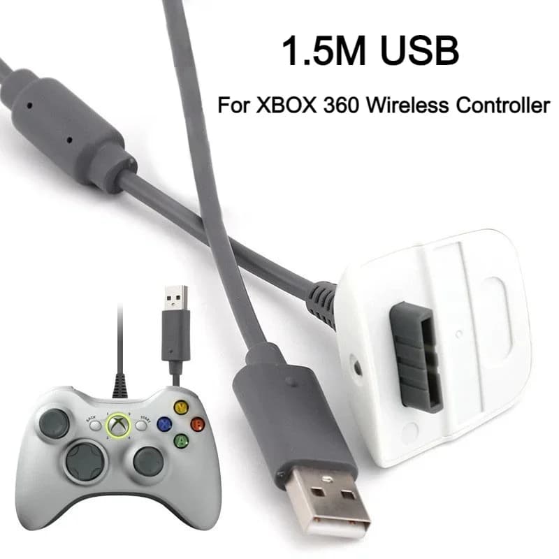 Cavo di Ricarica USB da 1,5M per Controller Wireless XBOX 360, Accessorio per Connessione e Ricarica