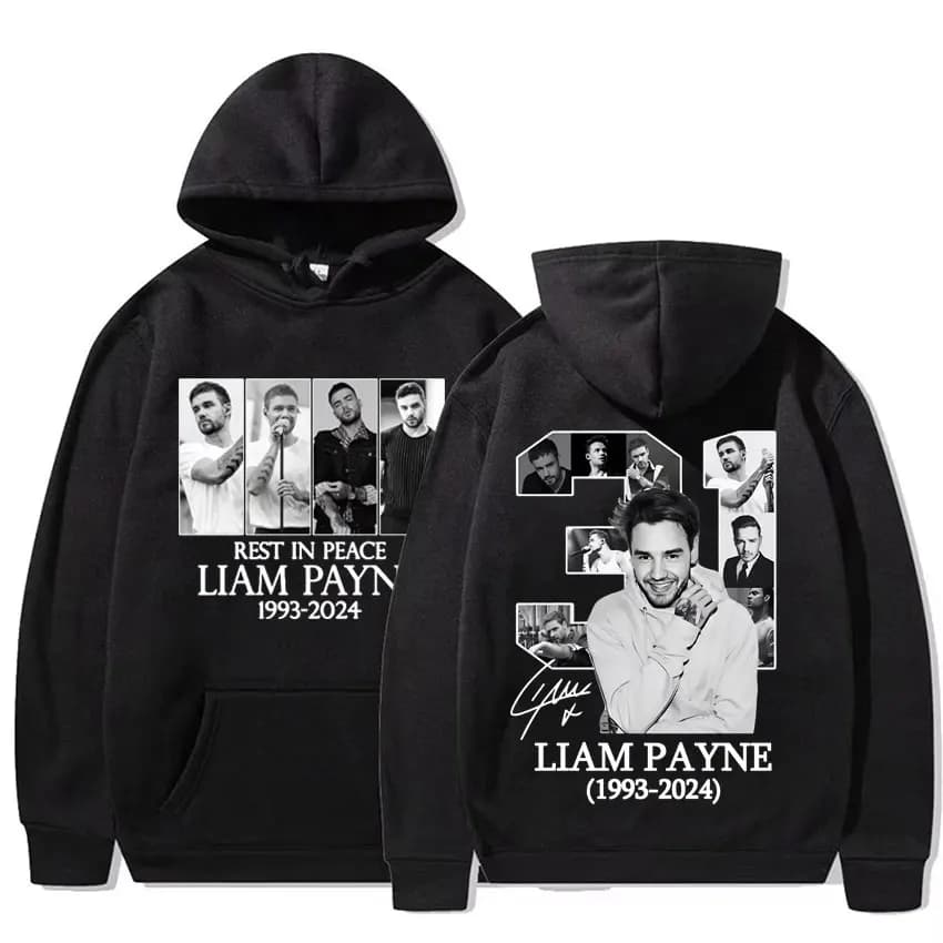 Riposo in Peace Liam Payne RIP Tribute Felpe con cappuccio Fans Regalo Moda unisex Hip Hop Street Felpe Uomo Casual Pullover oversize