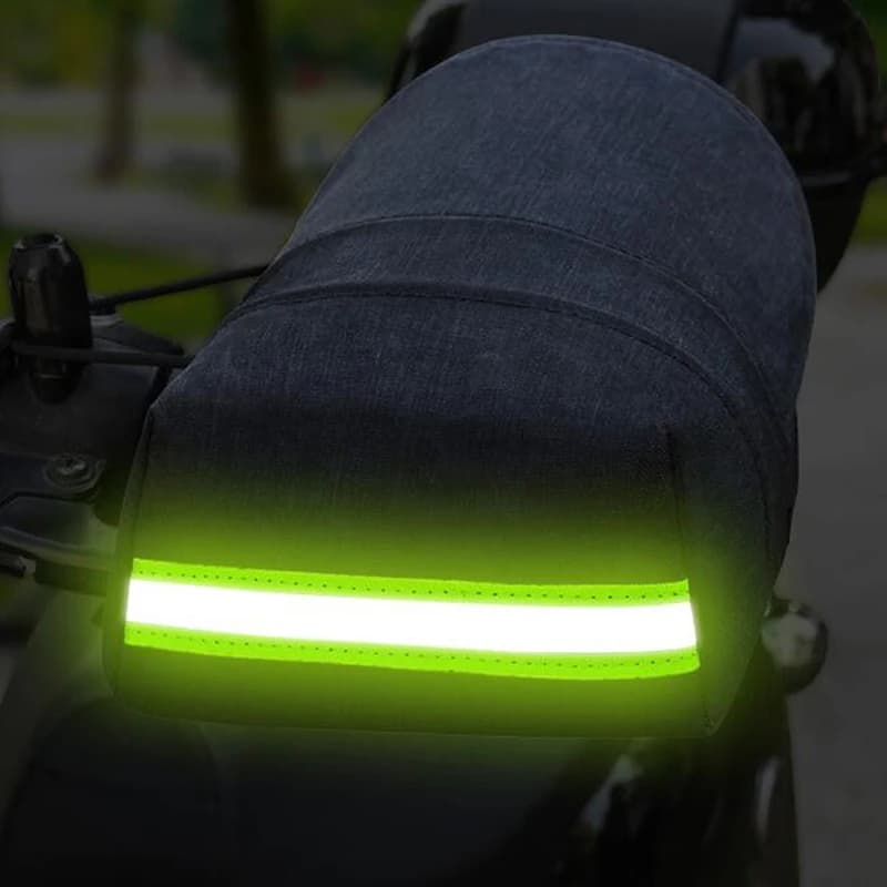 Manicotti universali per manubrio moto invernali Guanti da moto Guanti scaldamani Striscia riflettente Manicotti impermeabili Copri mani